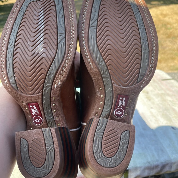 Tony Lama Turquoise Cowboy Boots - Picture 5 of 10